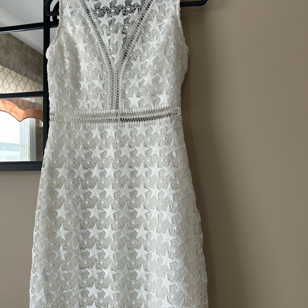 Sam Edelman White Star Lace Mini Dress